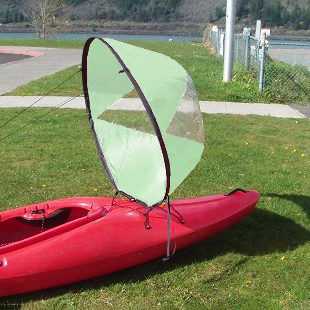 Vela de viento plegable para Kayak, accesorio transparente para barco, remo, ventana,