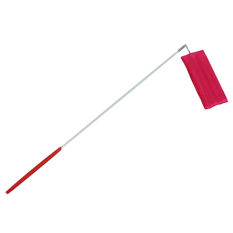 Danse ruban gymnastique rythmique Streamer tige bâton virevoltant fête chinois nouvel an-rose rouge