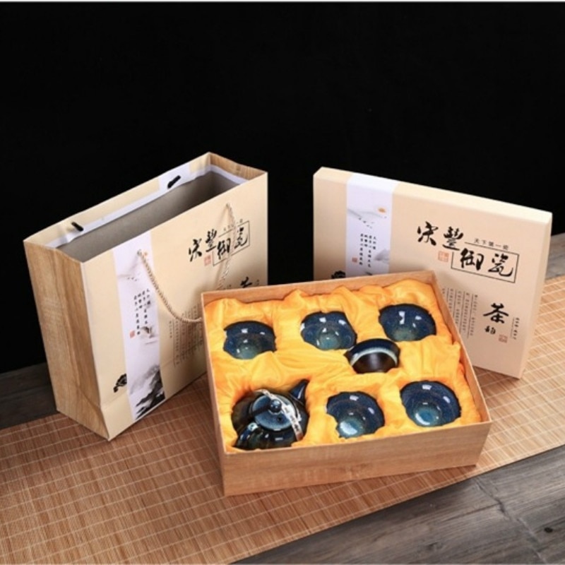 7 Stks/set China Kung Fu Thee Set Jingdezhen Keramische Thee Set Chinese Thee Cup Porcelein Thee Kopjes 1 Theepot + 6 Cups Goede