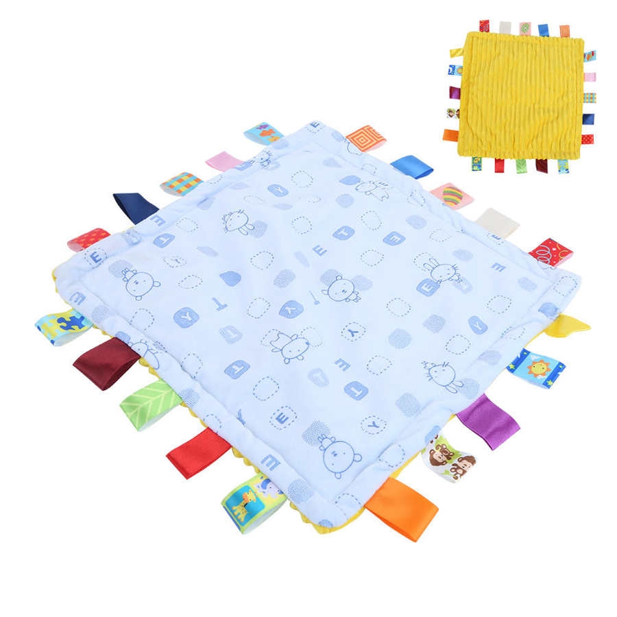 Lenire bambino carino coperta del bambino di sonno calmare asciugamano morbido coperta del bambino con multicolore etichetta dentizione giocattoli di peluche