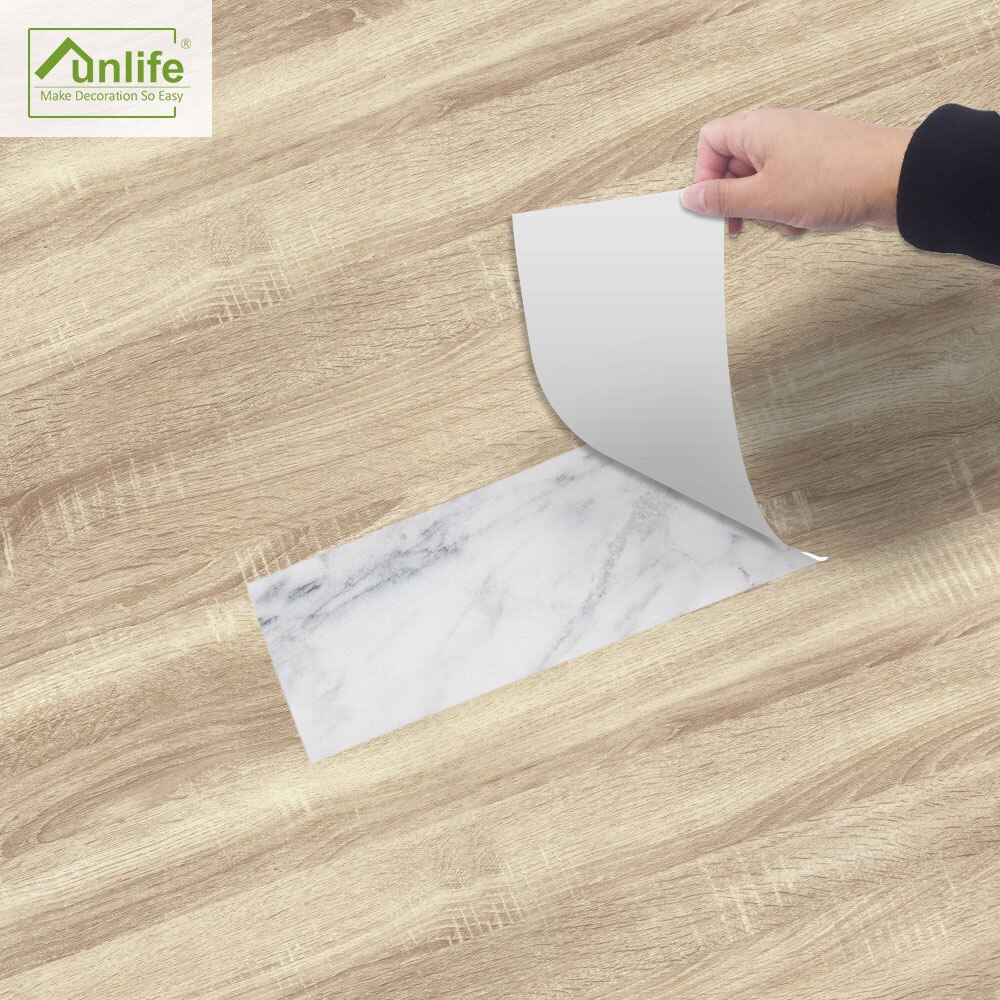 Funlife®20x300cm Camphar Wood Ground Floor Sticker PVC Waterproof Wall Sticker for Bedroom Bathroom Kitchen Furniture Home Decor: 20x300cmx1roll0.6sqm