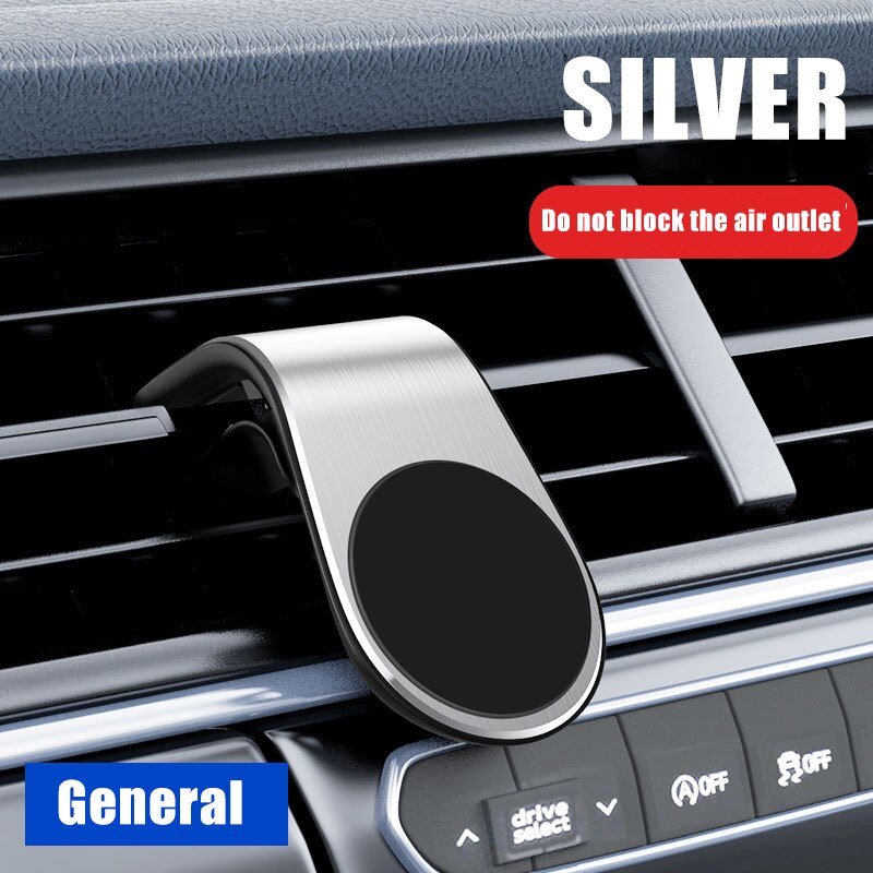 IONCT magneet telefoonhouder auto Voor iPhone Xiaomi GPS Air vent Mount Stand Mobiele auto telefoon houder magnetic car phone holder Universele: Silver 01