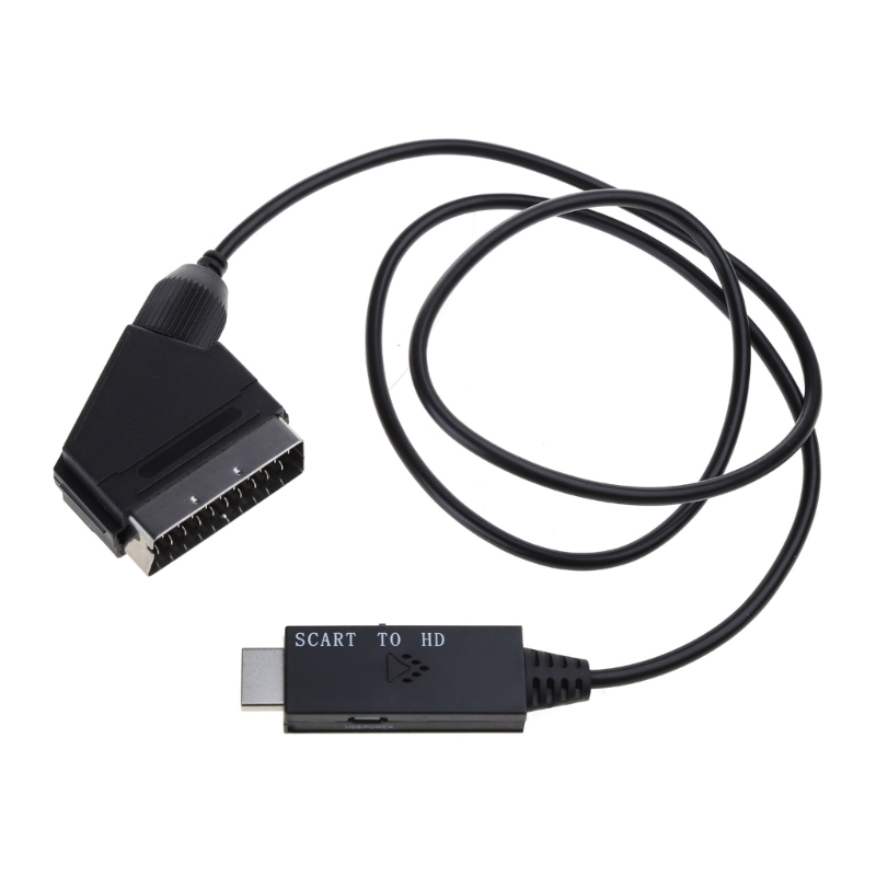 Høj hdmi-kompatibel til scart-konverterkabel  dc5v. strømforsyning, intet behov for drev, let og praktisk at bære