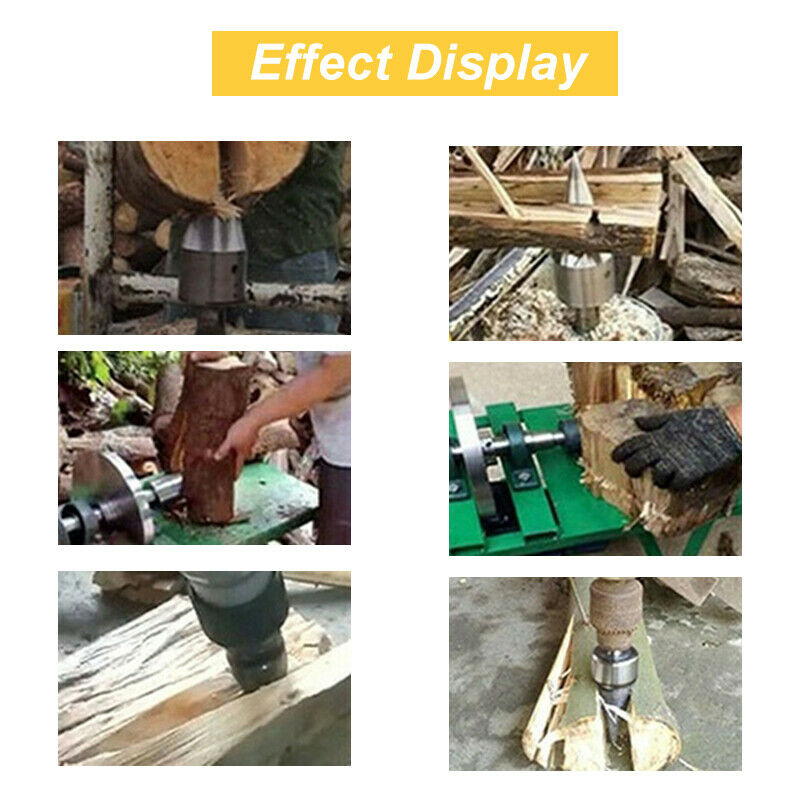 Hexagonal/Square/Round Shank Firewood Drill Bit Chop Wood Splitter Screw Splitting Reamer Tool