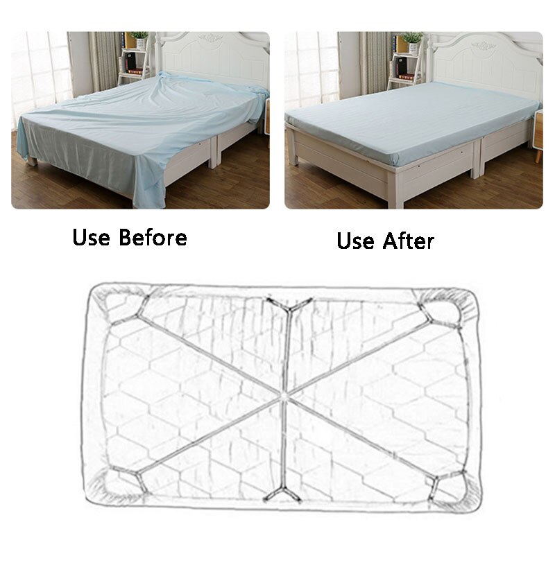White color Bed Sheet Clips Grippers Fasteners Sheet Suspenders Elastic Sheet Holders Mattress Clips Straps Adjustable Fit