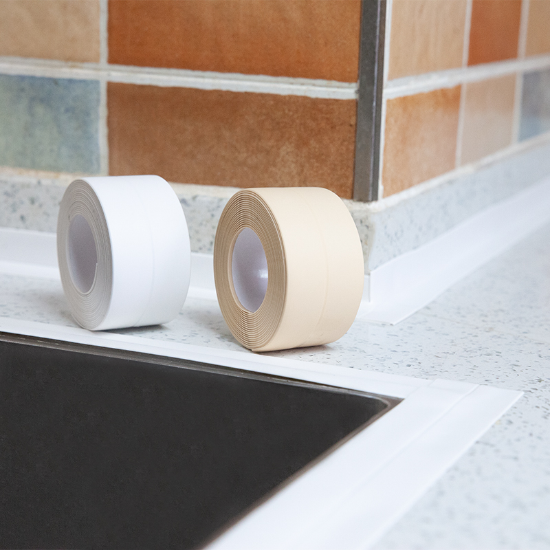 Cinta de sellado para ventanas y baño, adhesivo de Pvc impermeable para pared, costura autoadhesiva, sellador de esquina de inodoro, 3,2 m x 22mm