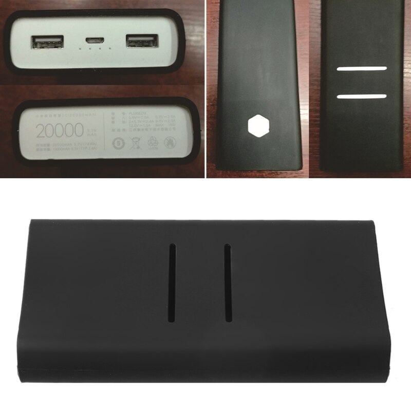 1pc antypoślizgowa ochrona silikonowa skrzynki pokrywa dla xiaomi mi 2C 20000mAh Powerbank R91A