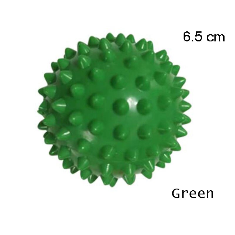 Indoor Outdoor Sports Fitness PVC Hand Massage Ball Soles Hedgehog Sensual Grip Training Ball Portable Physiotherapy Ball: Green-6.5cm