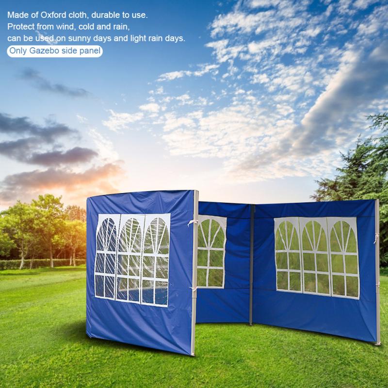 Gazebo Side Panel Waterproof Easy Use Accessories Durable Portable Oxford Cloth Folding Outdoor Tent Reusable Windproof Anti-UV: Blue 2