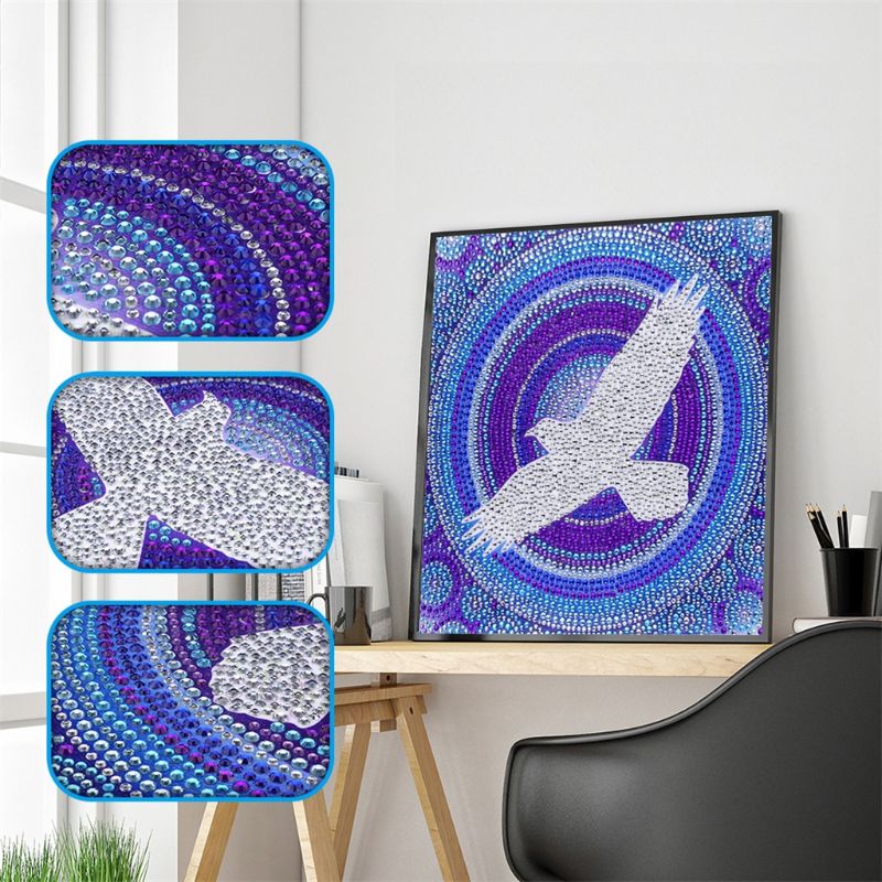 DIY 5D Special Shaped Diamond Painting by Number Kits, Full Drill Rhinestone Embroidery Cross Stitch Pictures for Home Decor