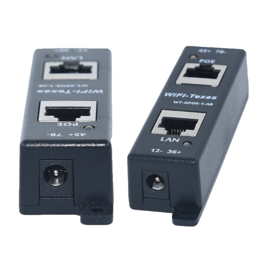 1 Port Gigabit Power over Ethernet PoE Injector with Power Supply 56v 60w power 802.3bt device: WT-GPOE-1-AB-56v60w