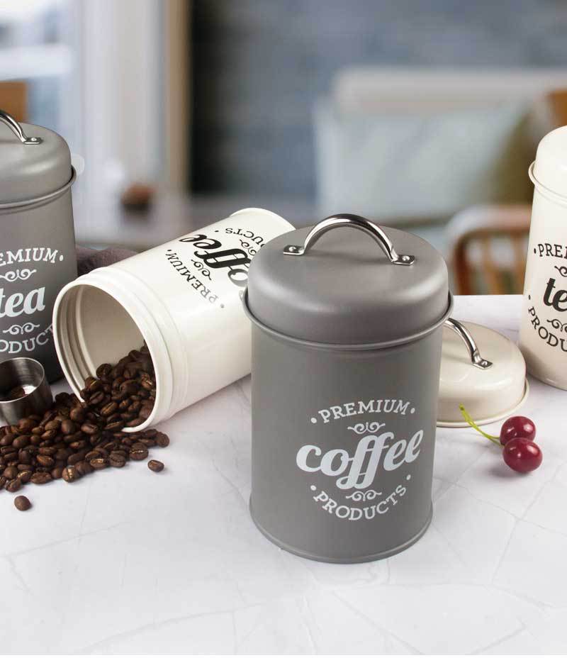 Europese stijl verzegelde blikken thee containers wind snoepdoos masker poeder blikken vochtbestendig met afdichtingsring sotck koffieboon suiker
