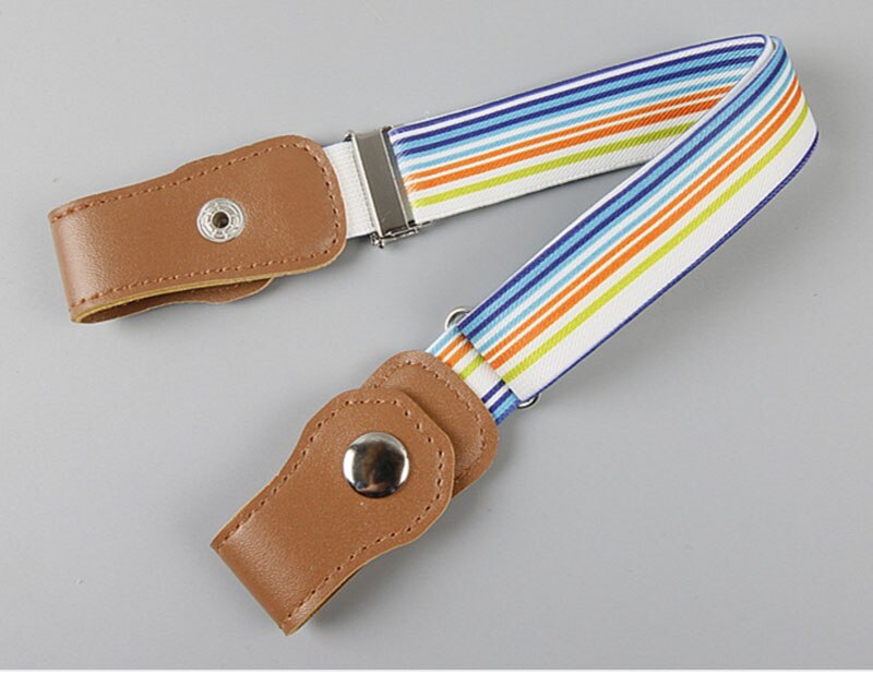 Metalen haak elastische riem, geen gesp riemen voor mannen, Buckless