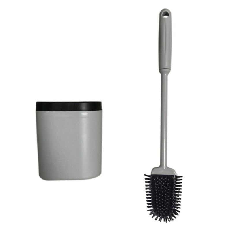 Brosse de toilette à tête en caoutchouc | Avec support, brosse de nettoyage de salle de bains, brosse de toilette Flexible en forme de U: B