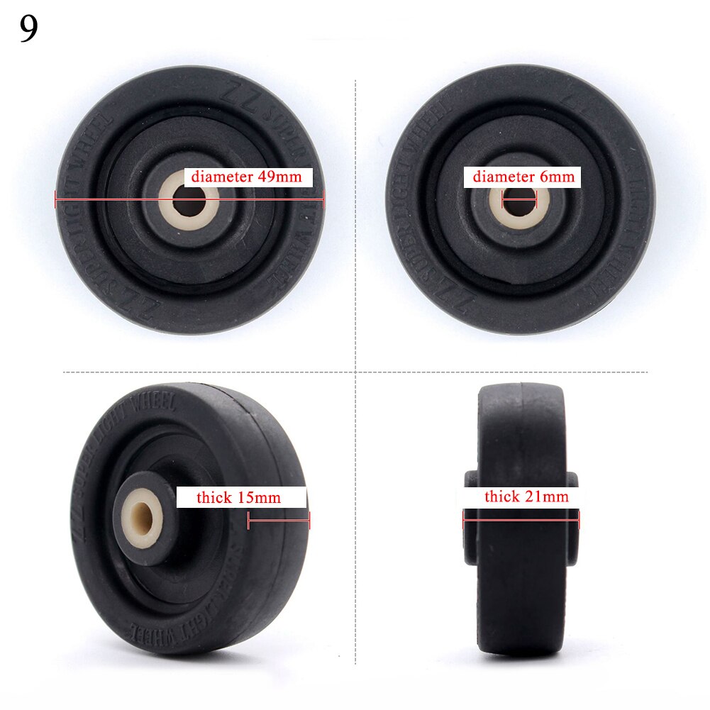 2 pcs Suitcase Wheels Luggage Box Replacement Wheel Axles Casters Black Different Pattern Wheel Suitcase Accessories