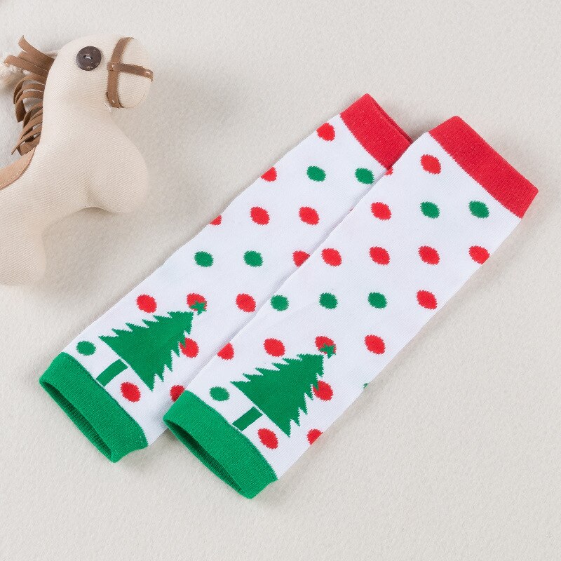 unisex bomulls leggings baby bein varmere baby varmere utskrift jul leggings sokker til låve jenter takrenne