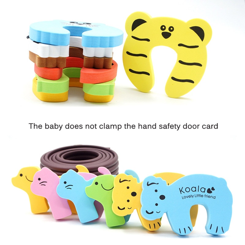 Baby Finger Protector Door Clamp Stopper Security Clip 5pcs Door Knob Baby Safety Doorway Stopper Cushion Clipper Door Stopper