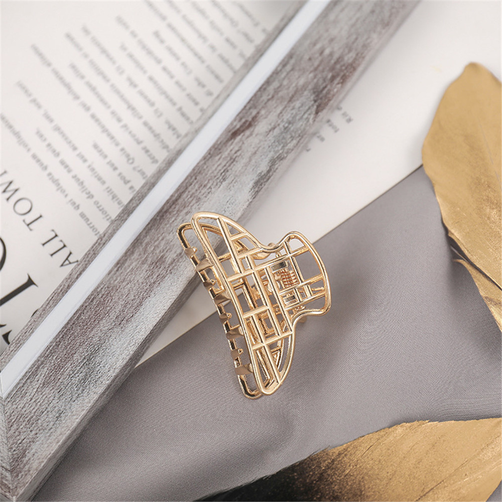 Garra de pelo de Metal de Color dorado geométrico Simple para mujeres y niñas, pasador con forma de corazón y gato, accesorios para el cabello, tocado: Azul cielo