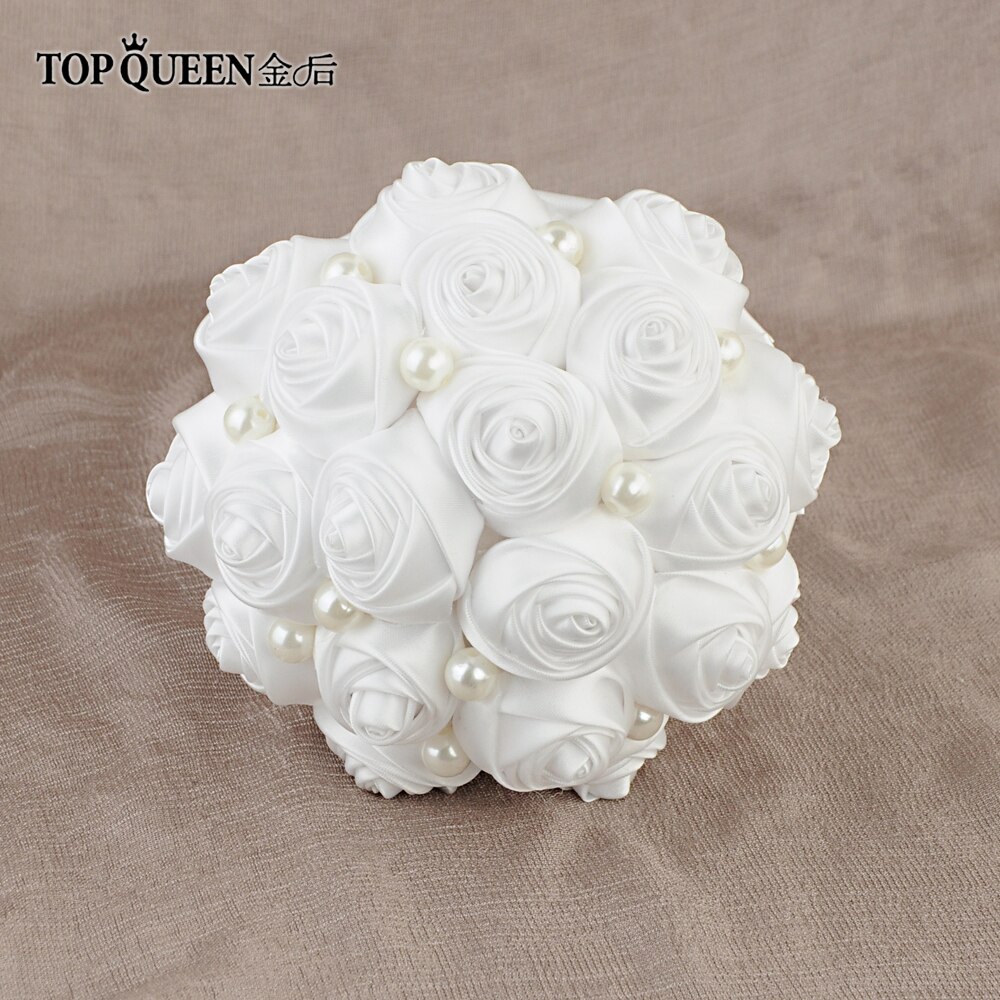 Topqueen F3-WT Bruiloft Decoratie Boeket Bruiden Boeket Bruiloft Bloemen Bruid Bloem Bruiloft Boeket Wit Coctailkleding