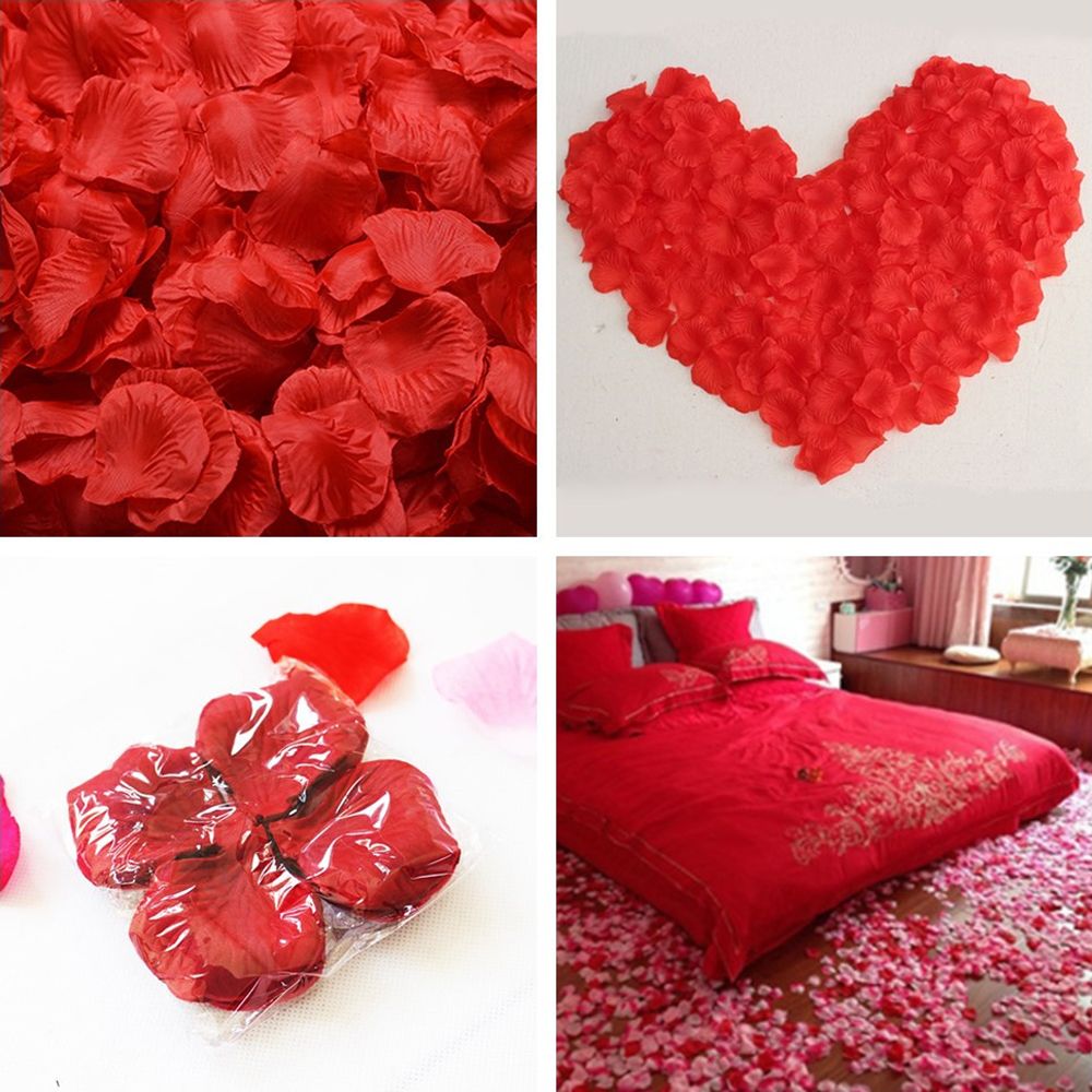 5 Zakken 500 Stuks 5*5 Cm Kunstmatige Rood Roze Wit Rozenblaadjes Zijden Doek Bloemblaadjes Bruiloft Verjaardag partij Decoratie