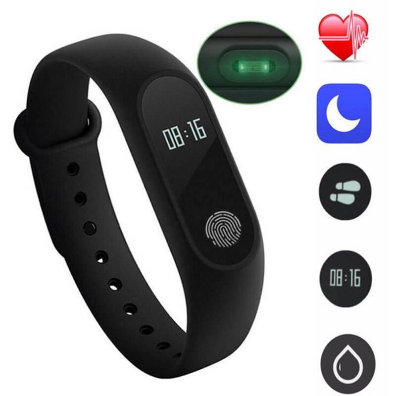 Smart health bracelet M2 Heart Rate Bracelet life-Waterproof Sport Fitness Band Step count Message Smart Bracelet