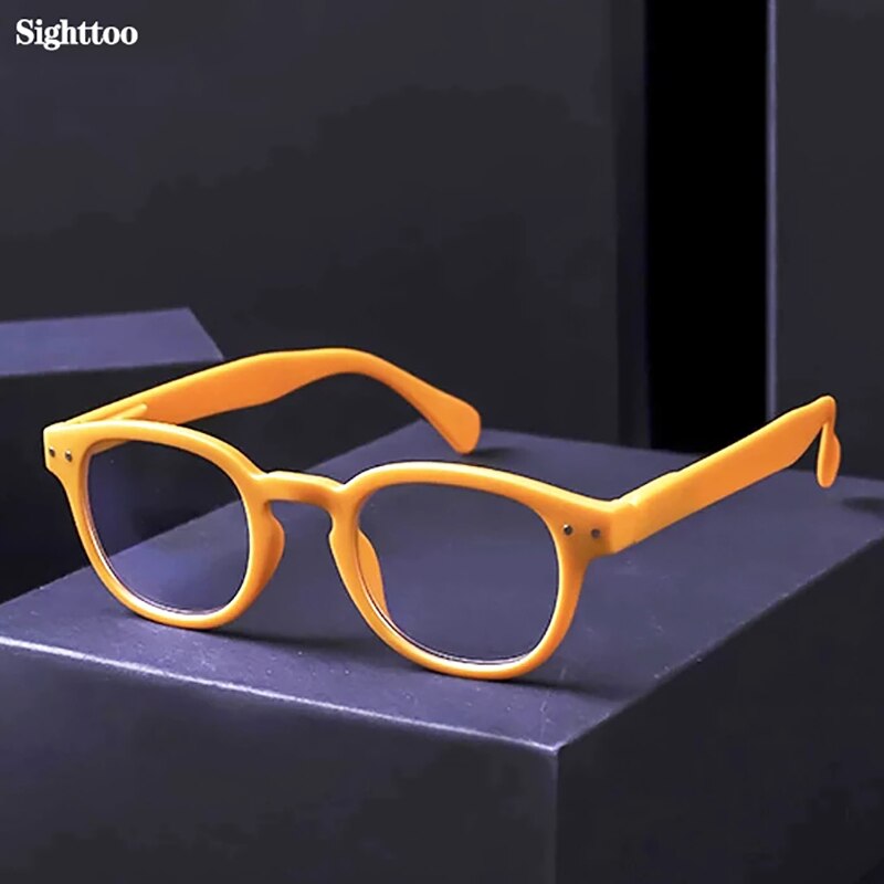 Gafas de lectura Sighttoo, gafas graduadas redondas para mujer, gafas decorativas antiazules, lentes de ordenador Leesbril Dames
