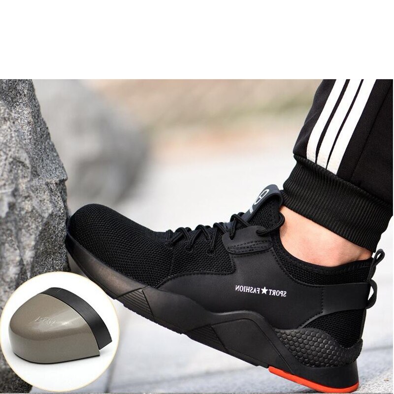 S3 Level Men's Steel Toe Work Safety Shoes Casual Breathable Outdoor Sneakers Puncture Proof Boots Comfortable Industrial Shoes