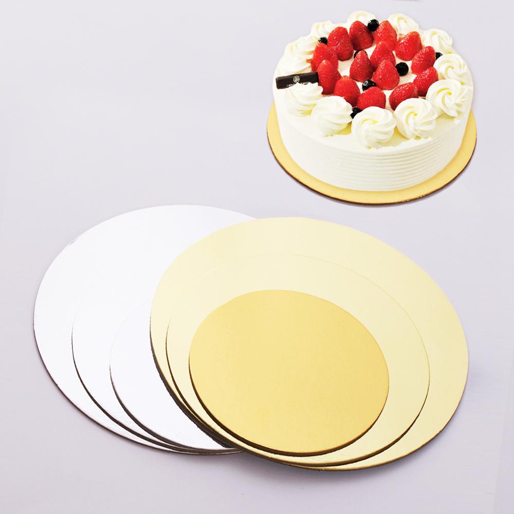 8/10/12 Inch Aluminum Foil Cake Tray Round Cake Boards Wedding Birthday Supplies Paper Pad Baking Mat