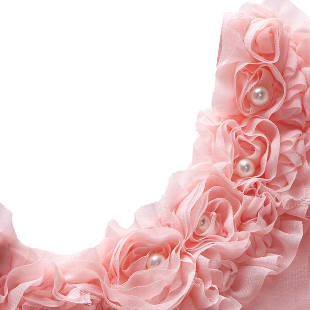 Flickor dans band gymnastik trikå klänning dans trikå kortärmad blommor gym jumpsuit barn danskläder