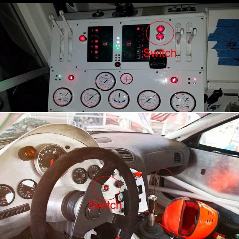 Motor Knop Auto Dc 12V 24V Auto Start Motor Knop Lichtschakelaar Knop Start Contactslot Voor Racing