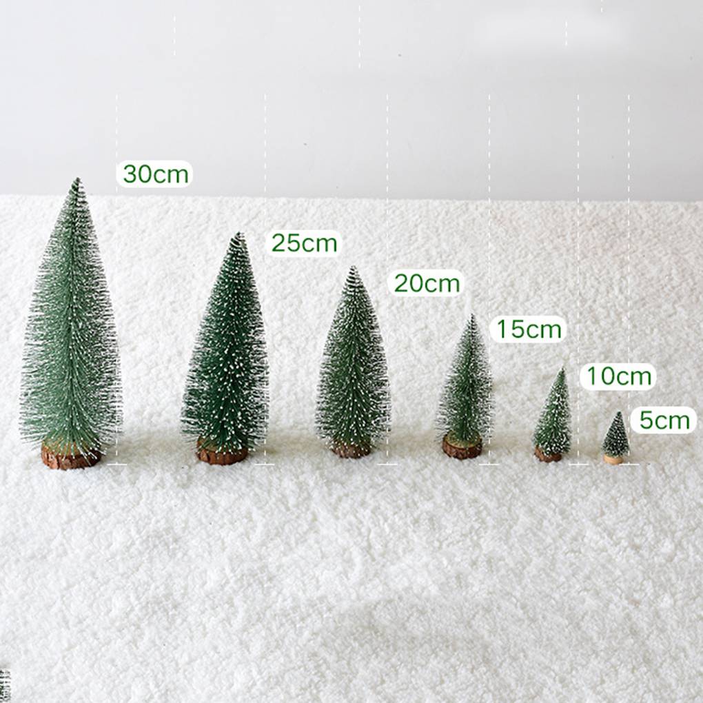 Mini Pino Artificial de sobremesa, adornos de Navidad para Festival, árboles en miniatura de plástico