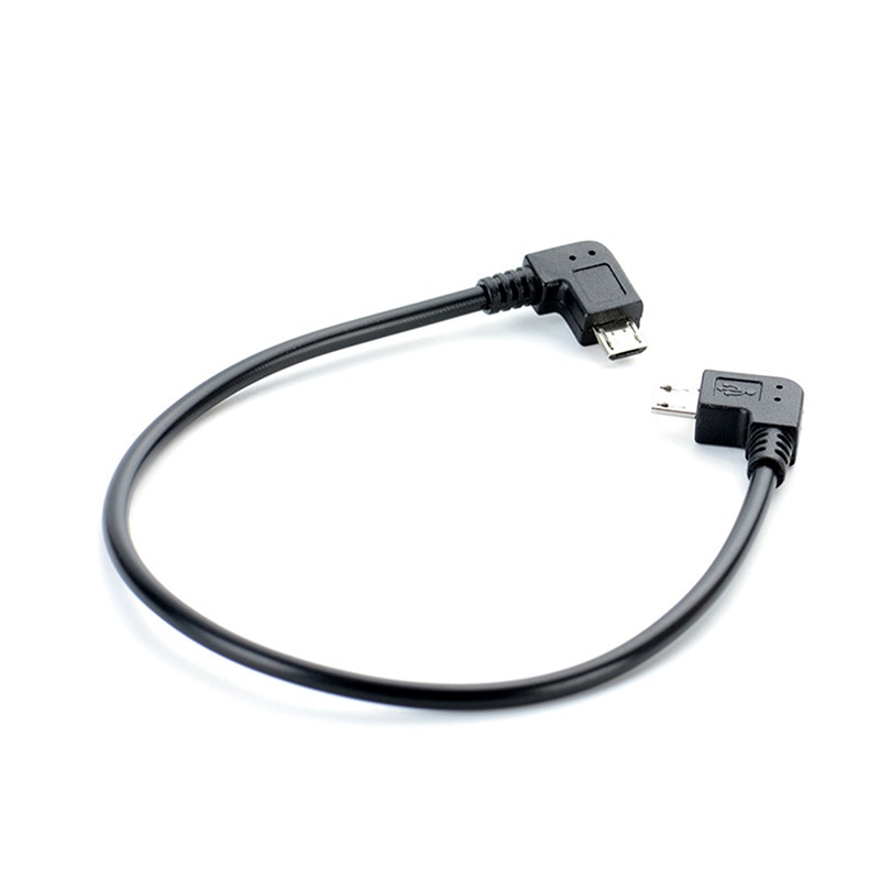 Links Hoek 90 Graden Micro Usb Male Naar Male Kabel Converter Otg Adapter Cord 25 Cm Kabel