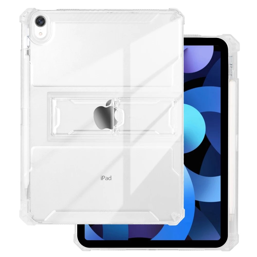 For IPad Case Pro 11 10th Generation 10.9 Air 5 4 10.2 7/9th Mini 6 10.5 9.7 5th 6th 12 9 Transparent Cover Funda: black