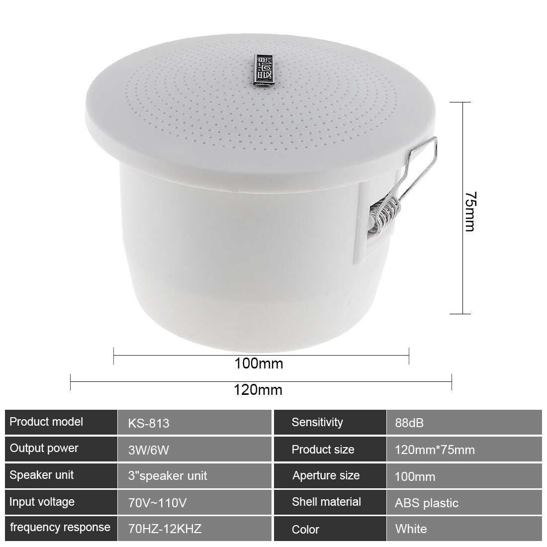 KS-813 Wall-mounted Hifi Big Ceiling Speaker background music DJ Soundbar TV speakers outdoor loudspeaker For Store Park Etc