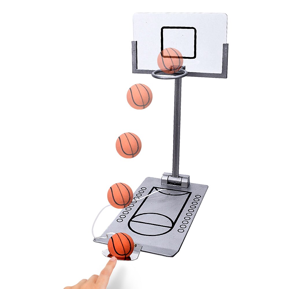 Verminderen Druk Schieten Puzzel Bureau Bal Vinger Basketbal Rack Opvouwbaar Basketbal Set Mini Basketbal Voor Kids Nba Cba Liefhebbers