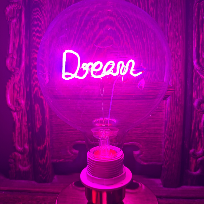 Led gylden  g95 g125 kærlighed rød pink 2300k e27 220v 4w 8w dæmpbar glødepære retro vintage dekorativ belysning edison lampe