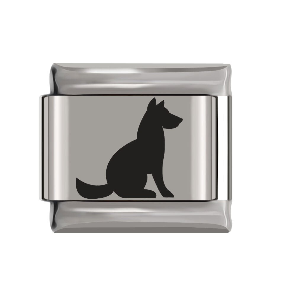 Fyour Original Daisy Dog Mother's Day Couples Charm Links Fit 9mm Width Bracelet Stainless Steel Jewelry DIY Making DJ130: F