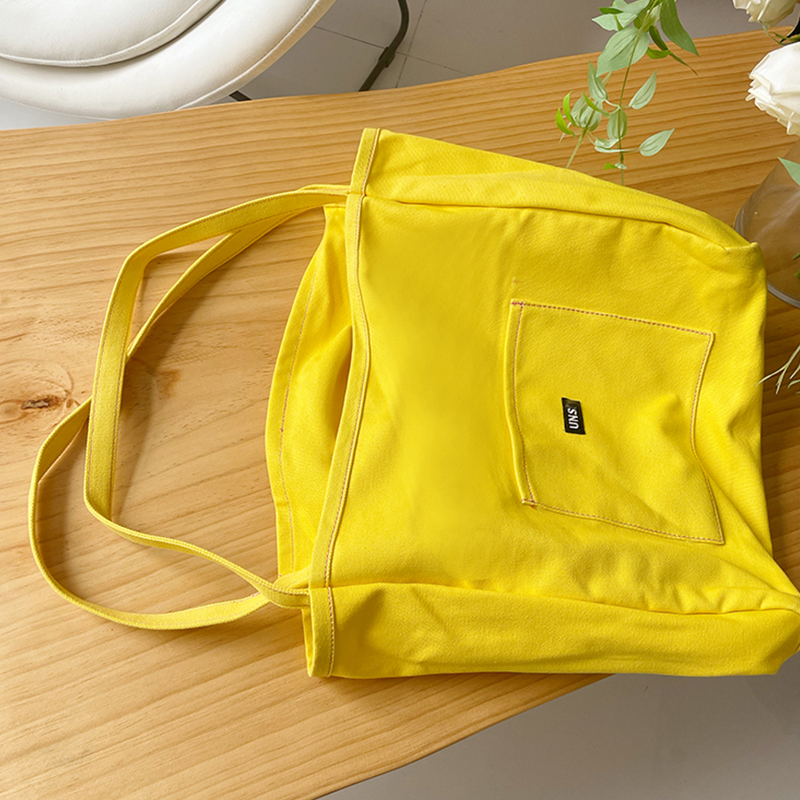 Canvas tas herbruikbare boodschappenschoudertas Dames Eenvoudig Casual Dagelijks gebruik Handtas Totes Vrouwelijke draagbare opvouwbare portemonnee