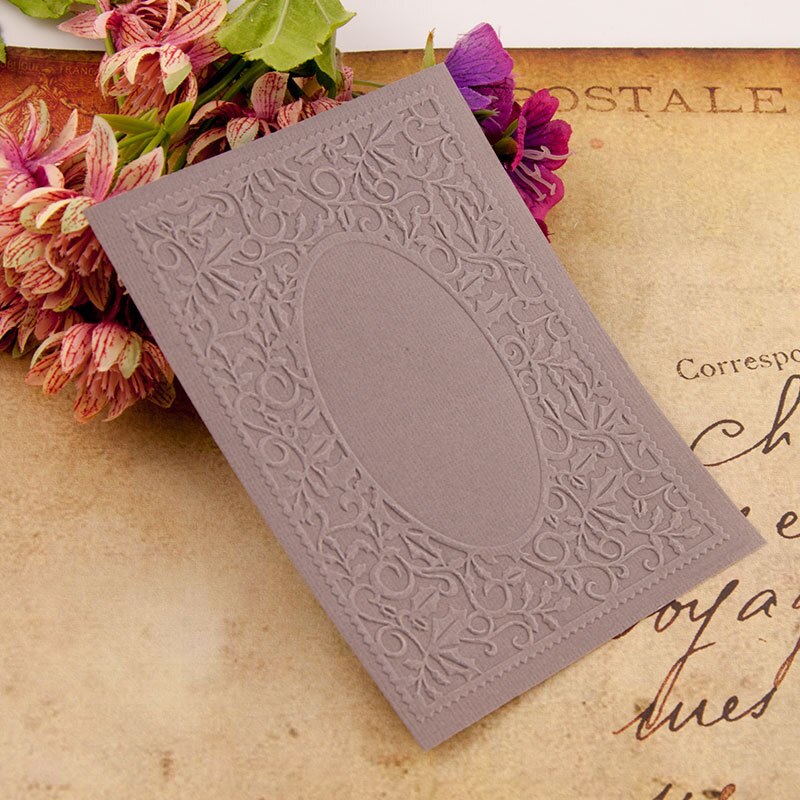 Ovale blomster blondere preging kartlegger til papirer fotoalbum lage kort rekvisita gjør-det-selv 3d plast scrapbooking kutte dør