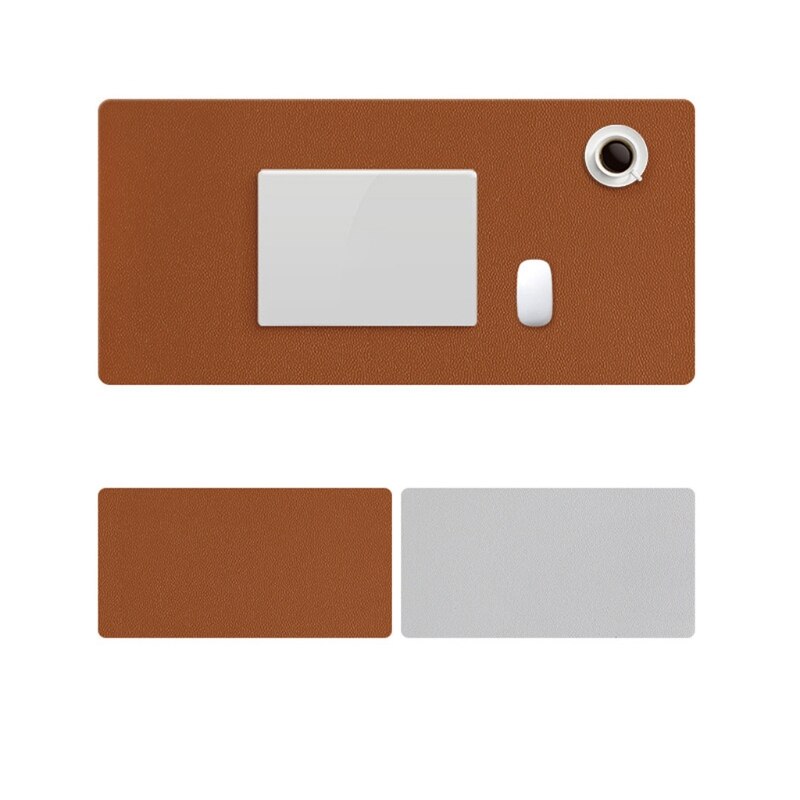 Modern Table Keyboard Mouse Gaming Pad Home Office Desk Accessorie Anti-scratch PU Leather Writing Desk Topper Protector