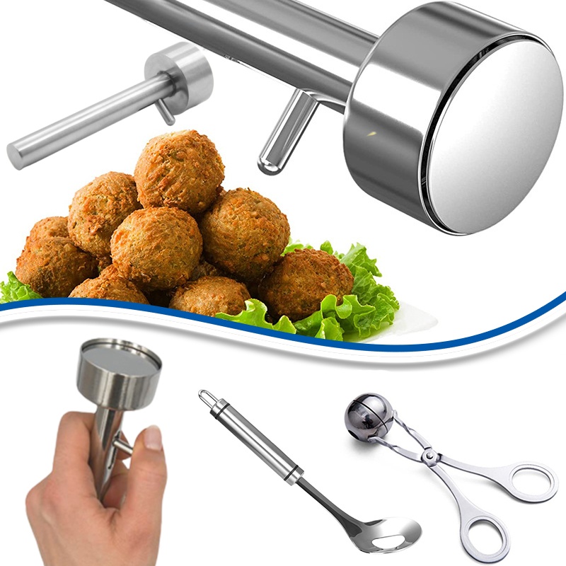 Neue Frikadelle Maker Große Falafel Ball, Der Scoop Mold Küche Werkzeug Pal Fleisch Pressen Gadgets Edelstahl Frikadelle Maschine