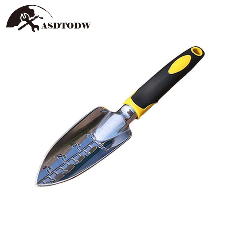 6pcs Aluminum Manual Garden Tools Set Soft Rubber Non-slip Handle Pruning Shears Trowels Transplant Cultivator Garden Hand Tools: transplanter