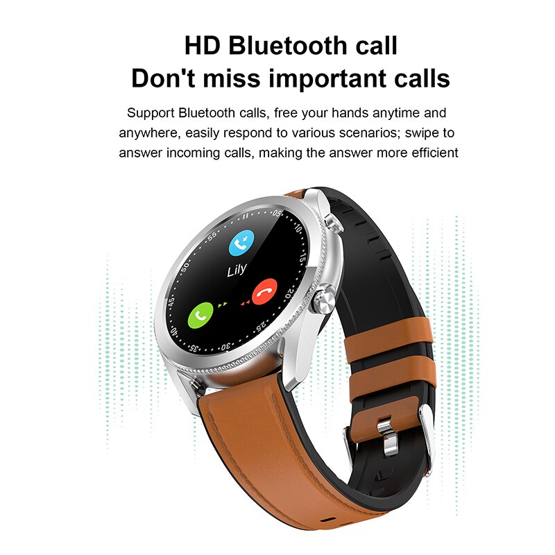 G33 Smartwatch Men Bluetooth Call Round Touch Heart Rate Blood Pressure Fitness Tracker for Android iOS