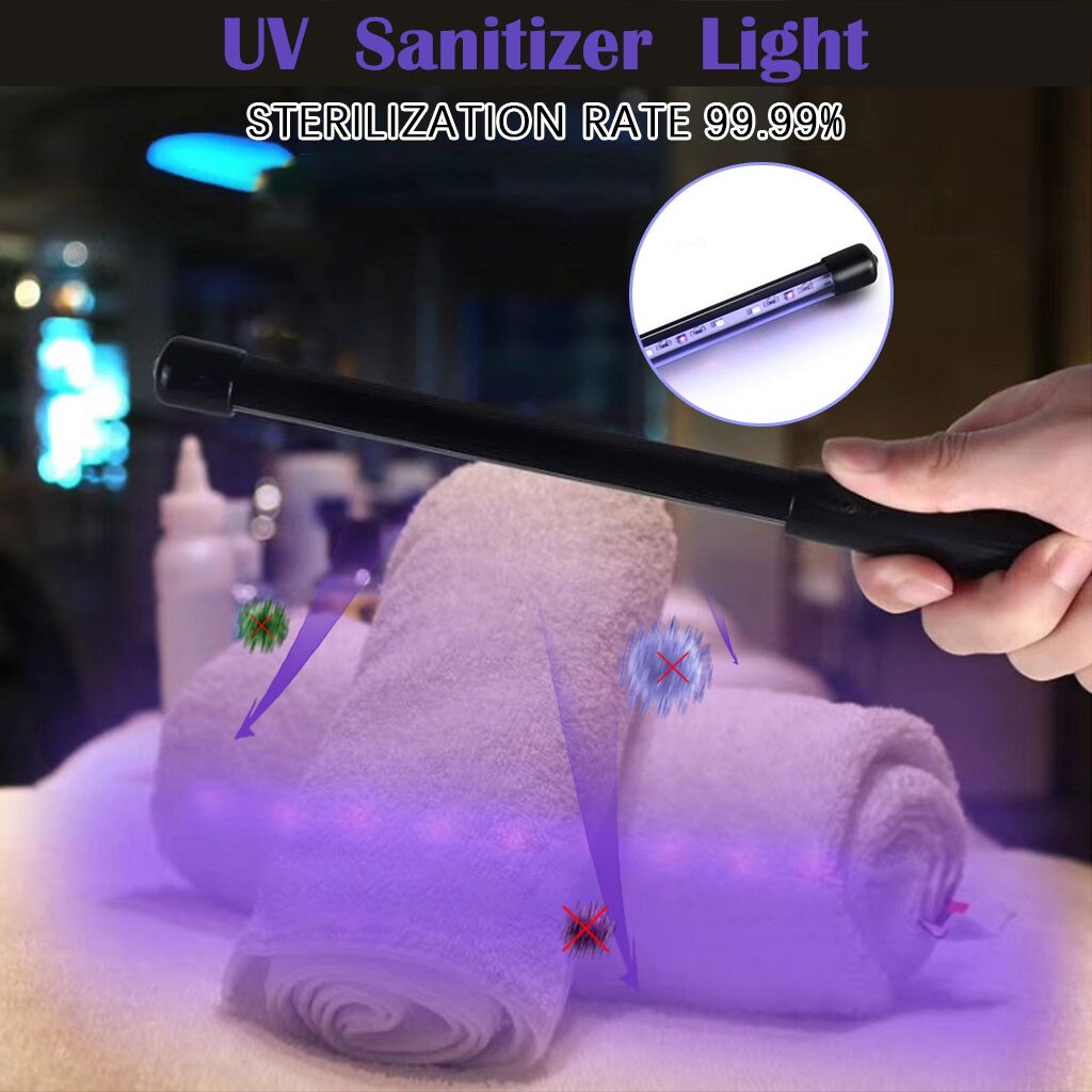 UV Sanitizer Travel Wand UV Light For Hotel Household Wardrobe Toilet Car Disinfection Lamp IP55 Protection 5W Hand-held