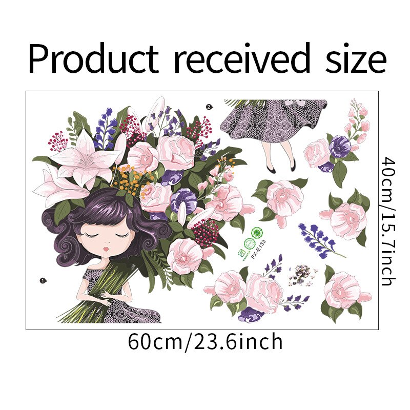 Kids Room Wall Decor Flower Children's Room Wallpaper Wall Stickers Girls Room Decor for Baby Wall Sticker Princess for Girls