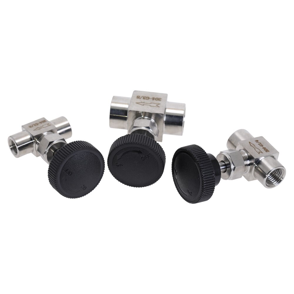 in Acciaio Inox 304 Valvola A Spillo 1/8 "1/4" 3/8 "1/2" BSP Pari Femminile Filo di Controllo del Flusso di Chiusura valvola per Acqua gas olio
