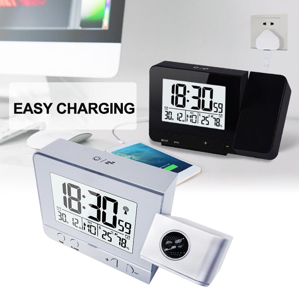 Digital Weather Station Wireless RCC Radio Controlled Time Alarm Clock with Outdoor Temperature Thermometer Humidity Hygrometer3