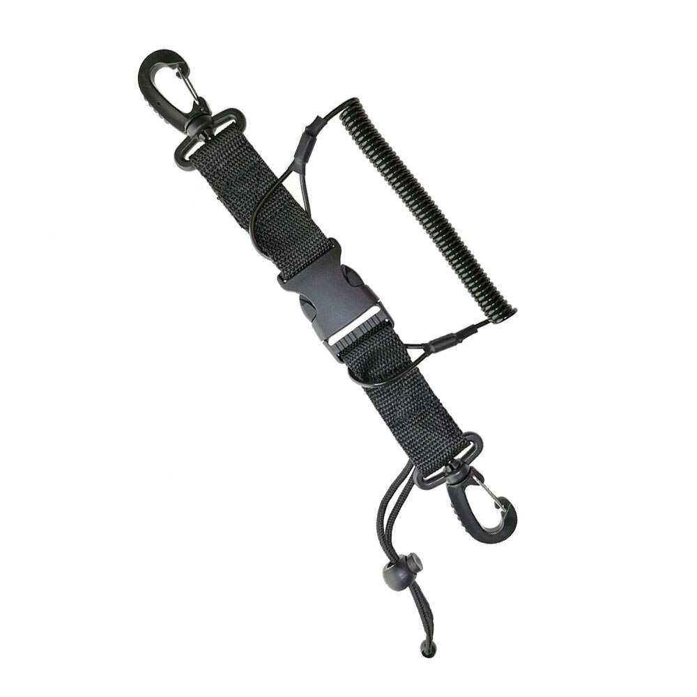 Scuba Diving Underwater Coiled Camera Lanyard With Quick Release Buckle