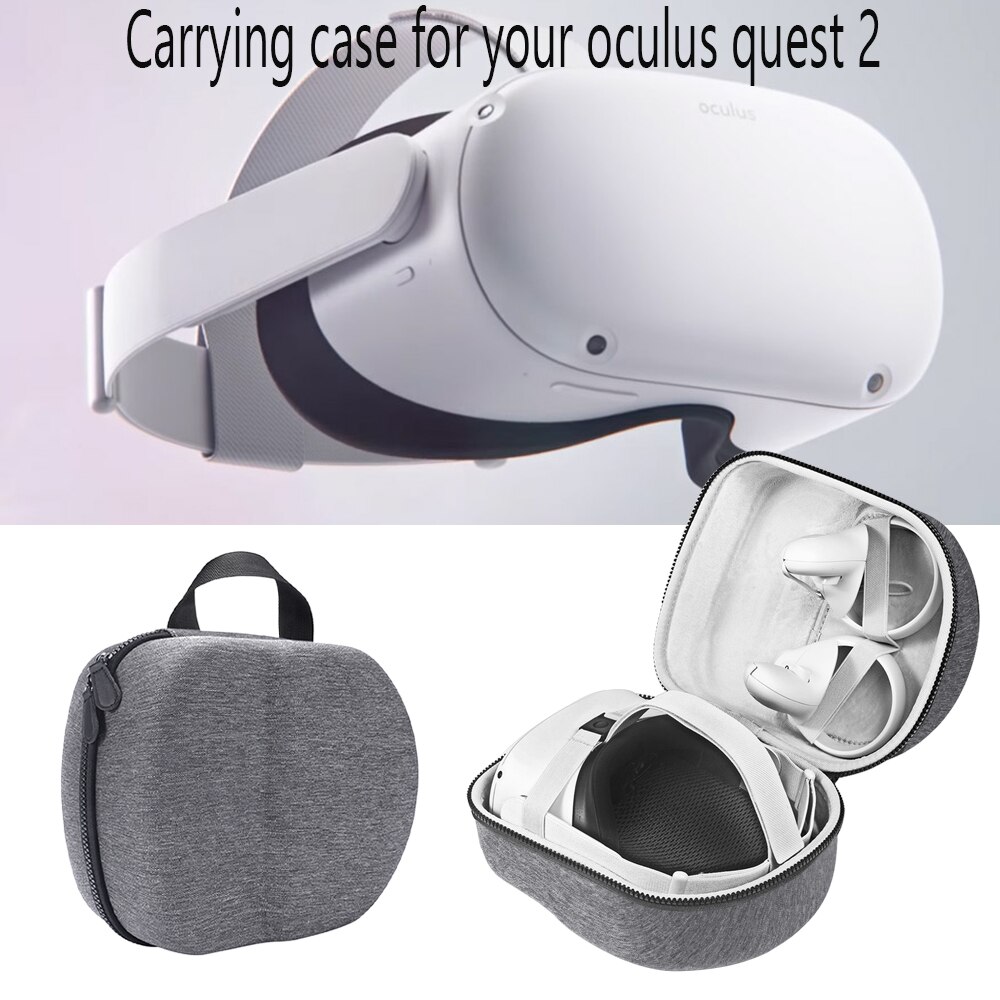 ARVIN étui de voyage rigide EVA pour casque de jeu Oculus Quest 2 & Quest VR (noir, gris)