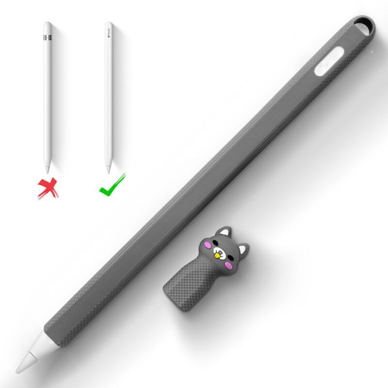 1Set Nette Tier Stift Halter Silikon Schutzhülle Kappe Abdeckung für Apple Bleistift 2nd